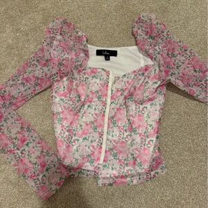 Floral long sleeve top